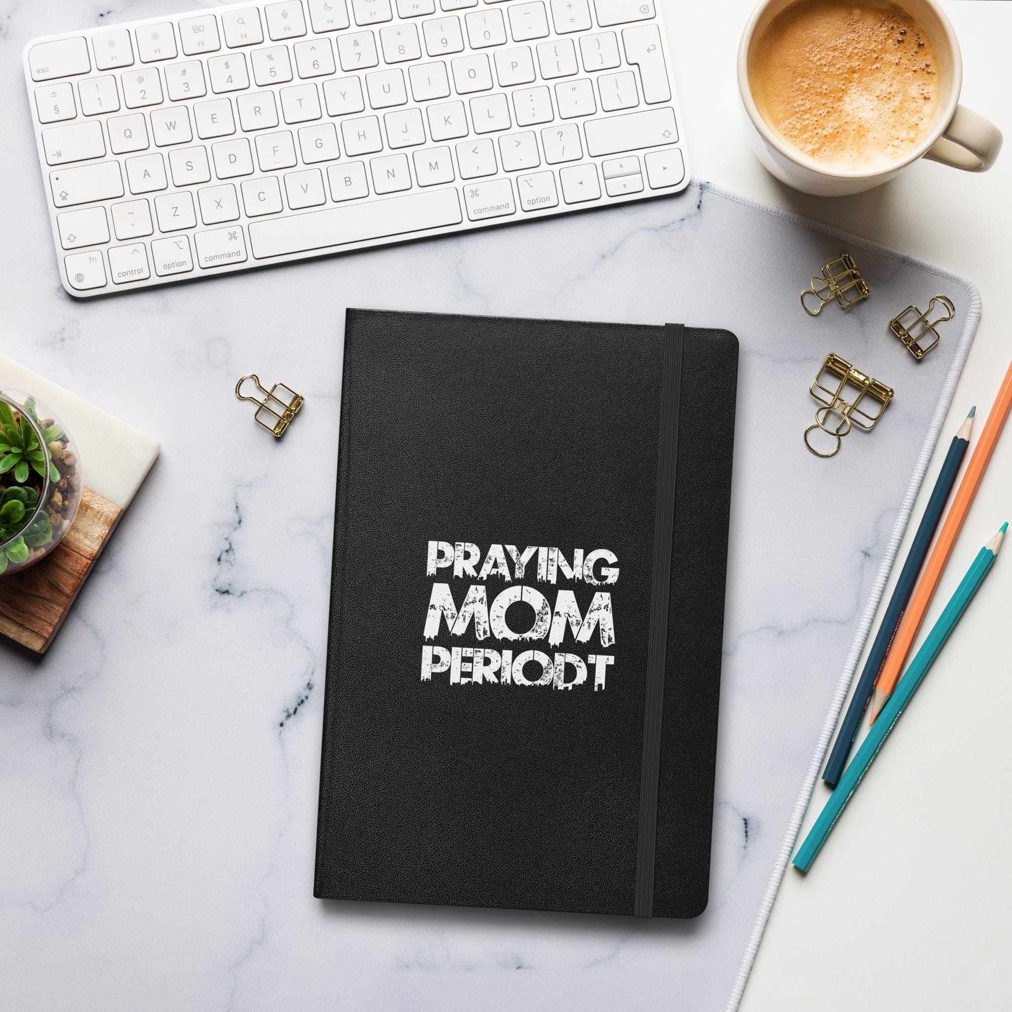 Premier Glory Wear Black Praying Mom Periodt (Multi-Colors) Hardcover Bound Journal