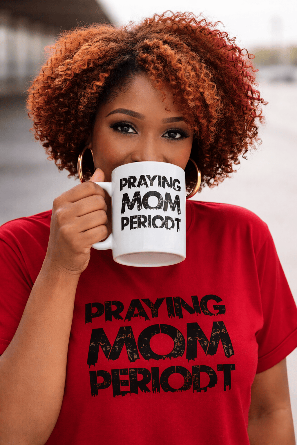 Premier Glory Wear Praying Mom Periodt White Glossy Mug