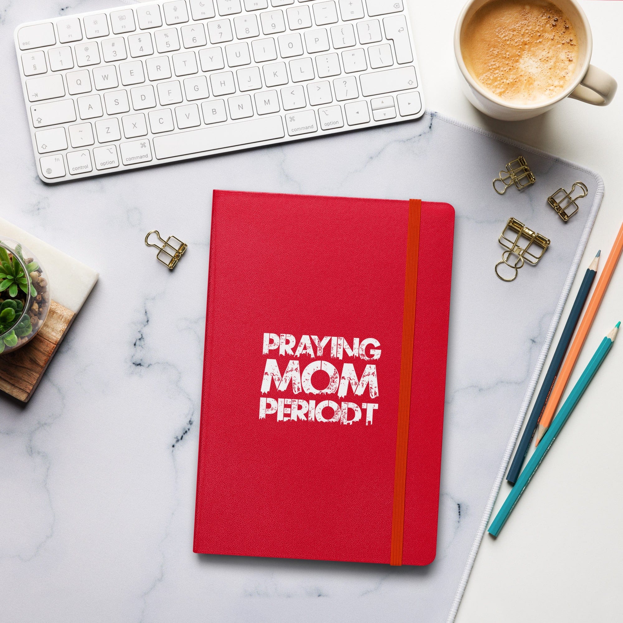 Premier Glory Wear Red Praying Mom Periodt (Multi-Colors) Hardcover Bound Journal
