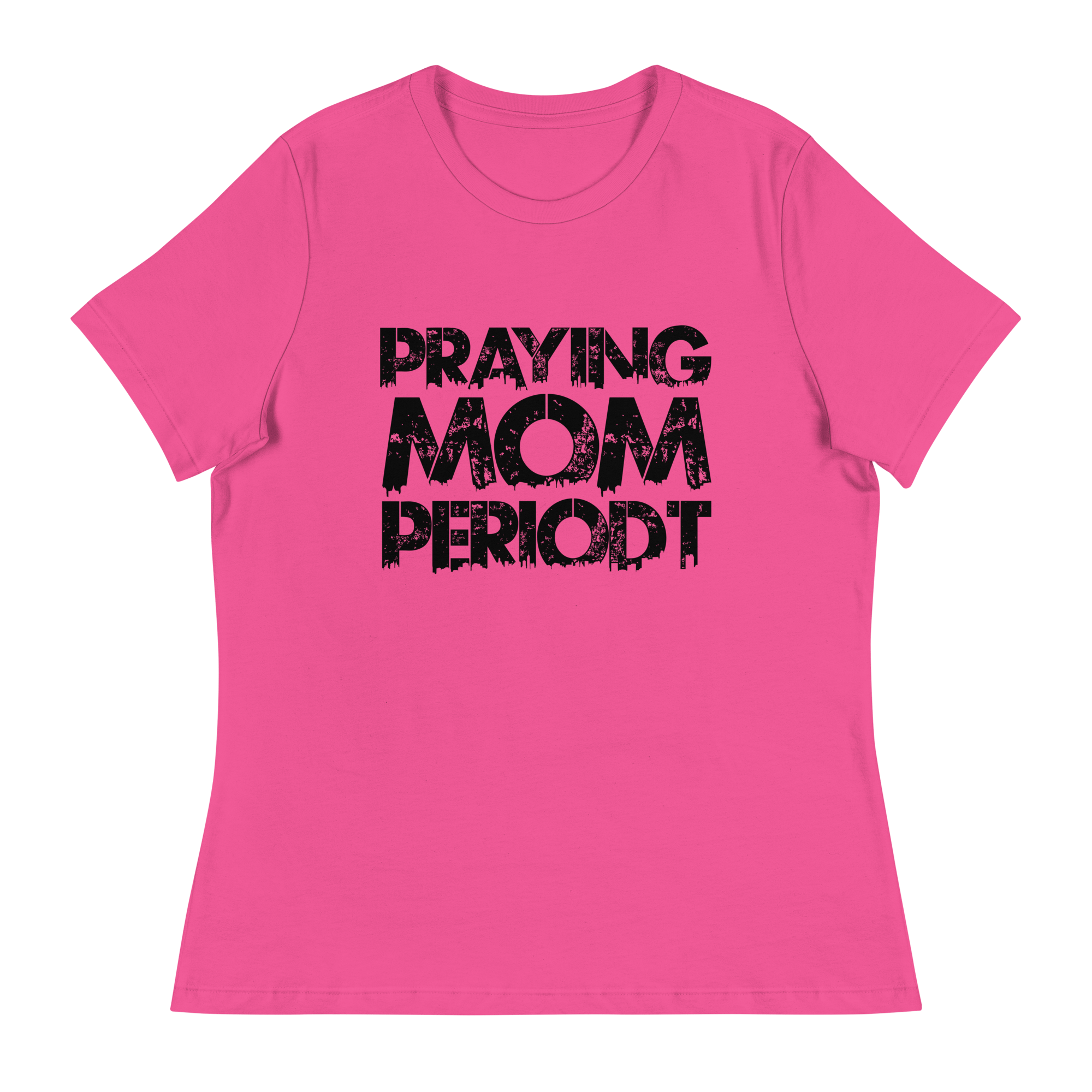 Premier Glory Wear Berry / S Praying Mom Periodt T-Shirts (Black Font)