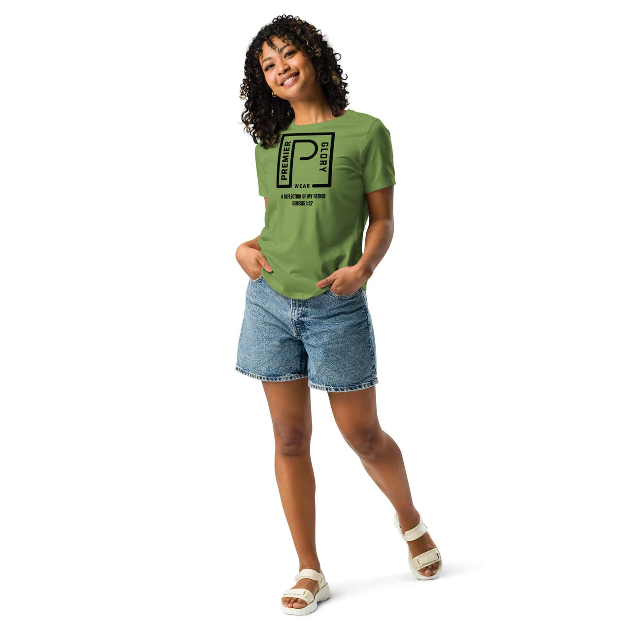 Premier Glory Wear Leaf / S Premier Glory Wear (Multi-Colors) Women's Relaxed T-Shirt