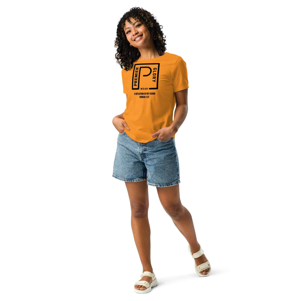 Premier Glory Wear Heather Marmalade / S Premier Glory Wear (Multi-Colors) Women's Relaxed T-Shirt