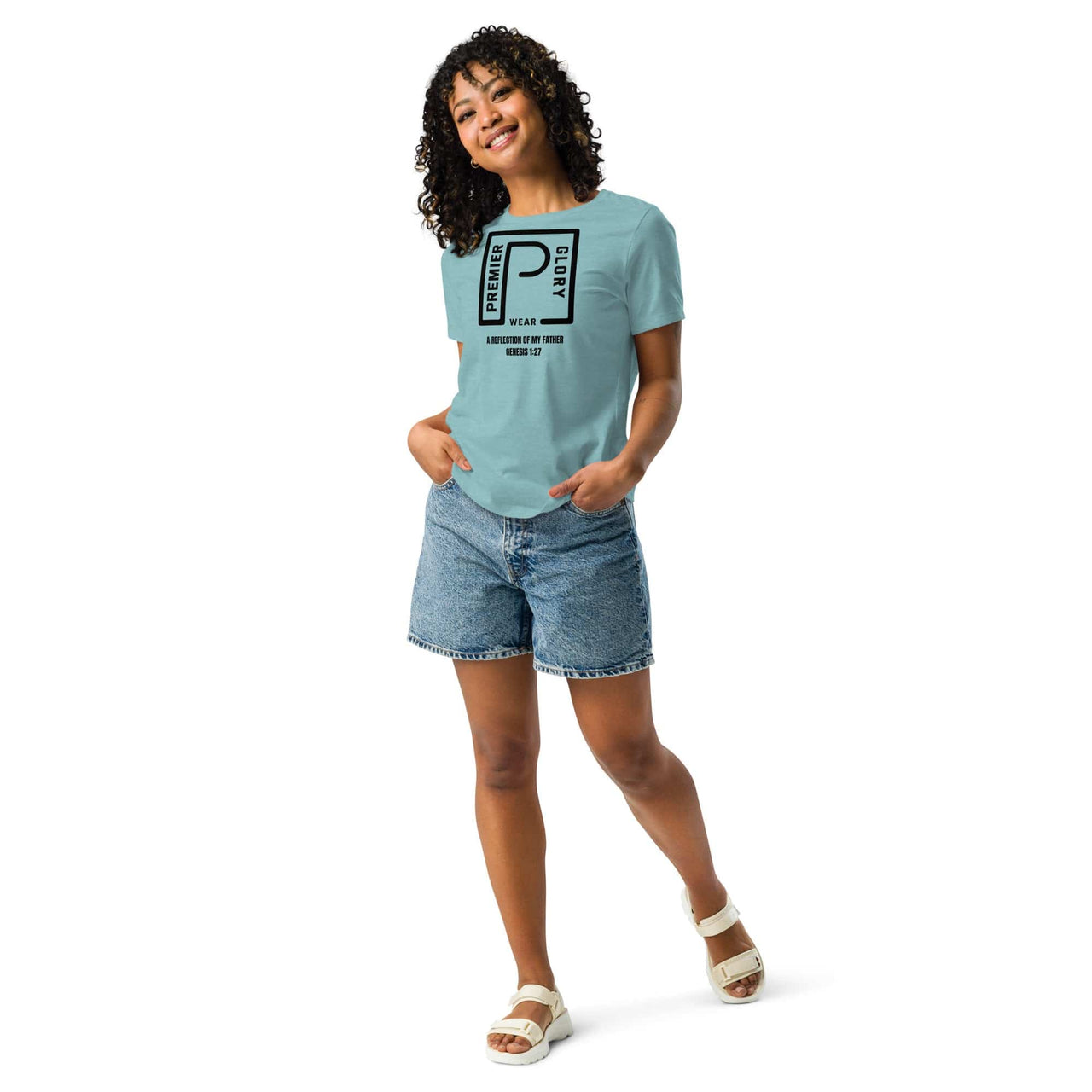 Premier Glory Wear Heather Blue Lagoon / S Premier Glory Wear (Multi-Colors) Women's Relaxed T-Shirt