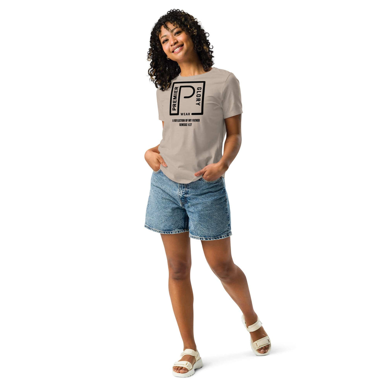 Premier Glory Wear Heather Stone / S Premier Glory Wear (Multi-Colors) Women's Relaxed T-Shirt