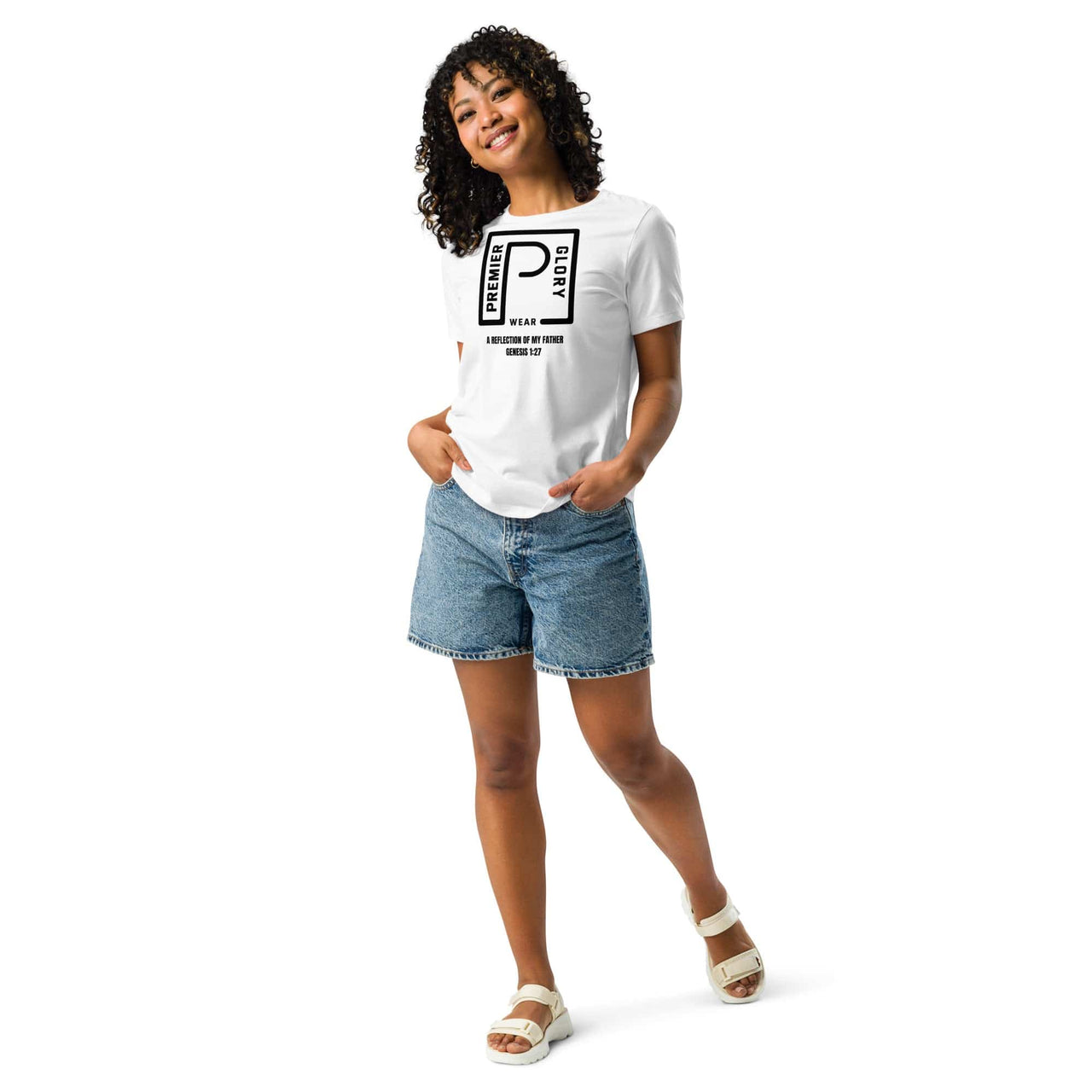 Premier Glory Wear White / S Premier Glory Wear (Multi-Colors) Women's Relaxed T-Shirt